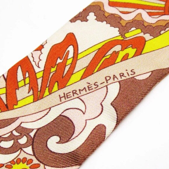 Auth HERMES Twilly　Scarf multicolor silk - Picture 6 of 15